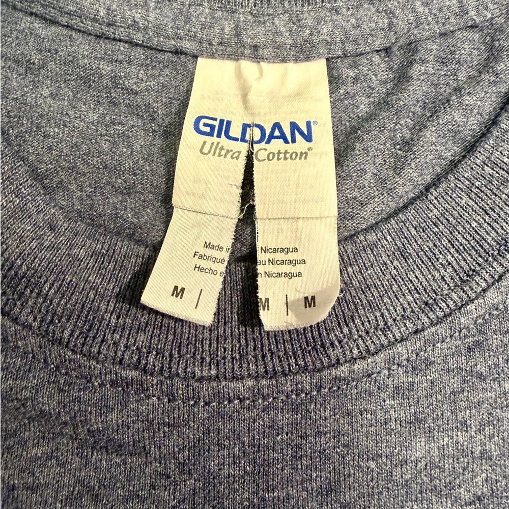 Gildan Medium New York Empire State Graphic Tee Gray Short Sleeve Heather Gray - Picture 6 of 8